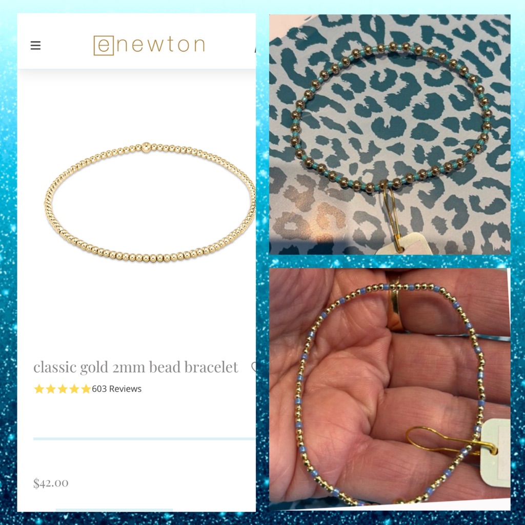 Newton Classic Gold And Silver Bead Bracelet